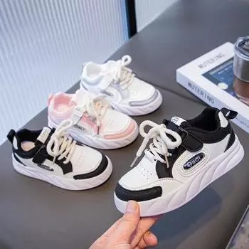 Детская мода, дышащая обувь Casaul с низким берцем для скейтбординга, студентов, детей, спортивная обувь для бега на мягкой подошве, удобные кроссовки для мальчиков и девочек 26 серебряный