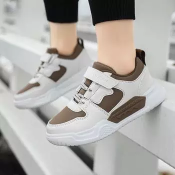 Детская мода, дышащая обувь Casaul с низким берцем для скейтбординга, студентов, детей, спортивная обувь для бега на мягкой подошве, удобные кроссовки для мальчиков и девочек 28 чёрный/белый