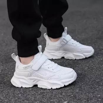 Детская мода Four Seasons Дышащая повседневная обувь для детей Бег Спорт Студенты Девочки Трендовые удобные кроссовки для спортзала 30