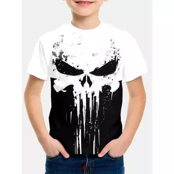 Детская мода летняя принтованная 3D футболка для мальчиков футболки повседневные с коротким рукавом O-образный вырез топы для девочек 170