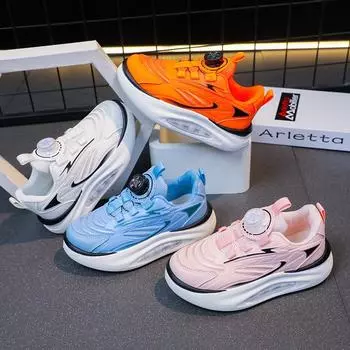 Детская мода на пуговицах, кроссовки для мальчиков, детская спортивная теннисная обувь на толстой подошве, обувь для мальчиков на открытом воздухе, кроссовки 28 белый