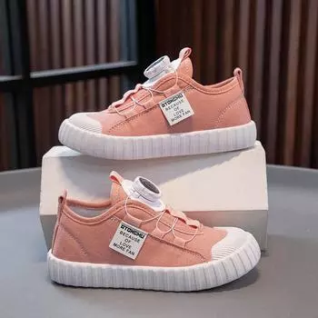 Детская мода, низкие дышащие парусиновые туфли для скейтбординга, студенческая детская спортивная обувь для бега, удобные кроссовки для мальчиков и девочек 26 чёрный