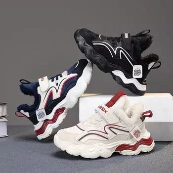 Детская мода осень и зима дышащая повседневная обувь для детей бег спорт студенты девочки трендовые удобные кроссовки для спортзала 29 синий