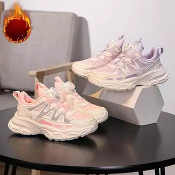 Детская мода, повседневная дышащая обувь, трендовые детские кроссовки на мягкой подошве для бега, спортивные студенты, удобные кроссовки на мягкой подошве для мальчиков и девочек 28 розовый