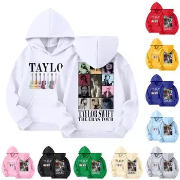 Детская мода повседневный топ вокруг принтованный пуловер с капюшоном толстовка 100 бежевый