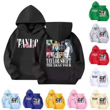 Детская мода повседневный топ вокруг принтованный пуловер с капюшоном толстовка 100 бежевый