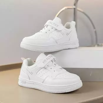 Детская мода с низким верхом, дышащая обувь для скейтбординга, детская, студенческая, симпатичная спортивная обувь, удобные кроссовки для мальчиков и девочек 27 белый