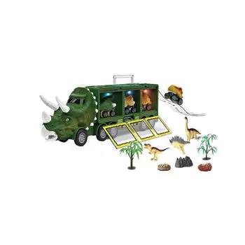Детская модель машинки-контейнера для хранения динозавров, игрушка One Size зелёный