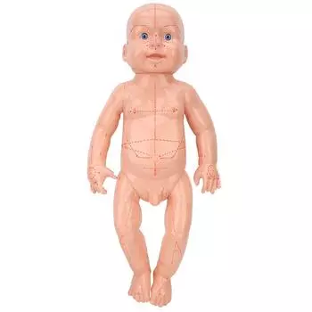 Детская модель массажной куклы для обучения с акупунктурными точками и меридианами тела младенца
