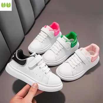 Детская модная белая обувь для мальчиков и девочек, повседневная спортивная обувь с героями мультфильмов 26 чёрный