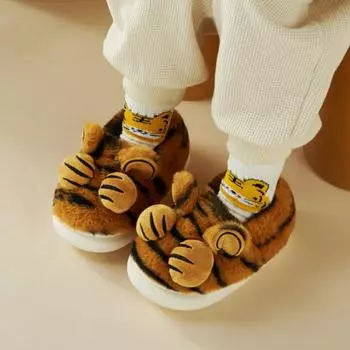 Детская модная домашняя противоскользящая теплая нескользящая хлопковая обувь на мягкой подошве Cheerful Mario 15 белый