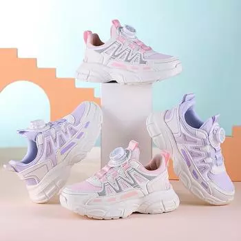 Детская модная дышащая обувь для четырех сезонов, детские студенческие трендовые спортивные кроссовки для бега на мягкой подошве для мальчиков и девочек 28