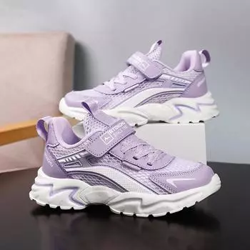 Детская модная дышащая обувь на мягкой подошве, детская спортивная обувь для бега на четыре сезона, удобные спортивные кроссовки для мальчиков и девочек 28 синий