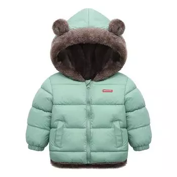 Детская модная куртка из овечьей шерсти и хлопка, куртка для мальчиков из хлопка, куртка для девочек из хлопка, утолщенная куртка для малышей 90cm синий