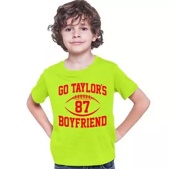 Детская модная одежда Футболка с короткими рукавами и круглым вырезом с принтом Топ 110