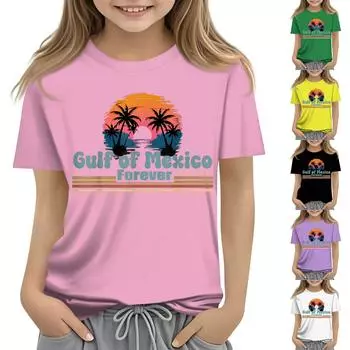 Детская модная повседневная футболка с короткими рукавами и принтом кролика в мексиканском стиле с круглым вырезом 110 армия зеленый