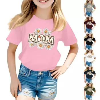 Детская модная повседневная футболка с круглым вырезом и короткими рукавами 100 армия зеленый