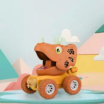 Детская мультяшная эластичная игрушка-динозавр с откатным механизмом для мальчиков и девочек 3-9 лет