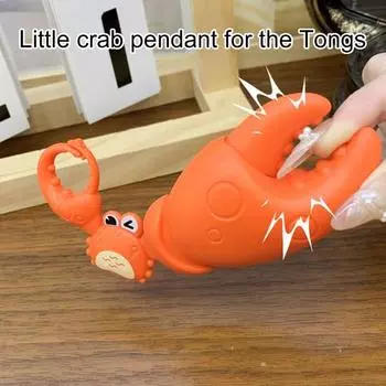 Детская мультяшная игрушка-краб, тяните веревку, чтобы передвигать клешню краба, батарейки не требуются, брелок в виде животного для детей и взрослых, интерактивная игрушка для снятия стресса