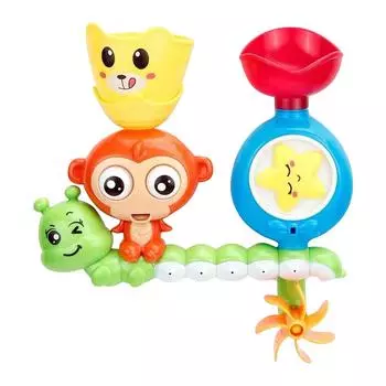 Детская мультяшная вращающаяся игрушка на присоске для детей от 0 до 6 месяцев, головоломка для новорожденных от 0 до 3 лет, трясущийся колокольчик One Size жёлтый