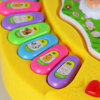 Детская музыкальная игрушка со звуками животных, детская пианино, клавиатура, электрический мигающий музыкальный инструмент, ранние развивающие игрушки для детей красный