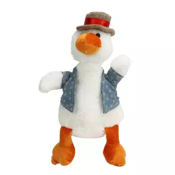 Детская музыкальная игрушка-утка, танцующая, поющая, имитирующая игрушка-утка, повторяющая то, что вы говорите, кукла для малышей