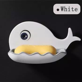 Детская мыльница для ванной душа, портативная мыльница в виде кита для детей, пластиковая подставка для губки, кухонные и ванные аксессуары