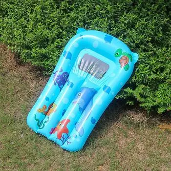 Детская надувная доска для серфинга, игровая игрушка, доска для серфинга для водных видов спорта, детская портативная доска для пляжного серфинга, доска для плавания, кикборд, круг для начала синий