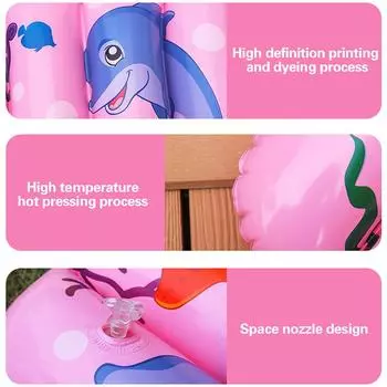 Детская надувная доска для серфинга, игровая игрушка, доска для серфинга для водных видов спорта, детская портативная доска для пляжного серфинга, доска для плавания, кикборд, круг для начала синий