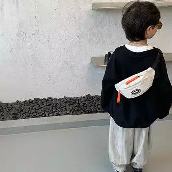 Детская нагрудная сумка через плечо, поясная сумка из полиэстера, диагональная сумка для телефона, сумка на молнии для девочек и мальчиков, дорожный кошелек для монет жёлтый