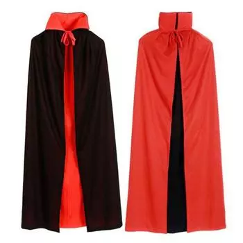 Детская накидка вампира на Хэллоуин, Дьявол, демон, двусторонний плащ, нарядное платье, костюм 120cm