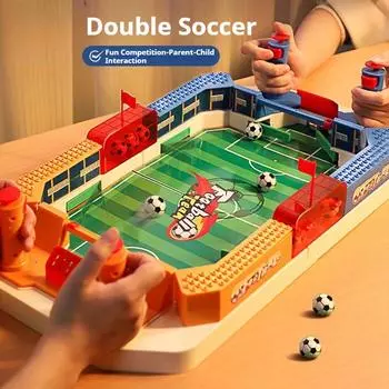 Детская настольная футбольная игра Team Building Double Battle Взаимодействие родителей и детей Переносная футбольная игрушка Интерактивная игрушка для родителей и детей 2 balls
