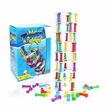 Детская настольная игра «Башня в кубиках» «Дженга», красочные строительные блоки, деревянная игрушка