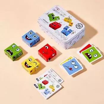 Детская настольная игра для развития мозга Toy Attic, кубик Рубика Happy Face