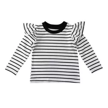 Детская нижняя рубашка в полоску Верхняя одежда Детские рубашки Базовые топы Футболки 90