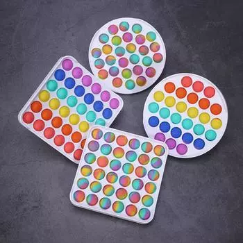 Детская образовательная декомпрессионная вентиляционная силиконовая игрушка с градиентом радужного цвета, Рождественский контроль над грызунами Pioneer