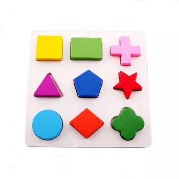 Детская образовательная деревянная головоломка, игрушка, геометрическая форма, соответствующая пластине