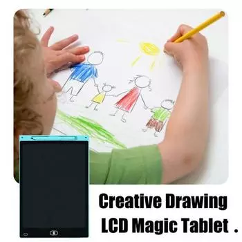 Детская образовательная доска для письма с ручкой, ЖК-экраном на батарейках, легкий интерактивный электронный планшет для рисования, игрушка чёрный