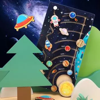 Детская обучающая головоломка «Девять планет Солнечной системы»: Раннее обучение, когнитивное движение, научное исследование.