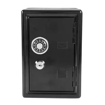 Детская обучающая игрушка, копилка, пароль, экономия денег, сейф, подарок с 2 ключами белый