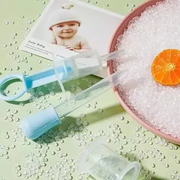 Детская обучающая посуда для кормления Детская кормушка для лекарств Детское медицинское устройство Силиконовая пипетка Пипетка для жидкой пищевой добавки белый