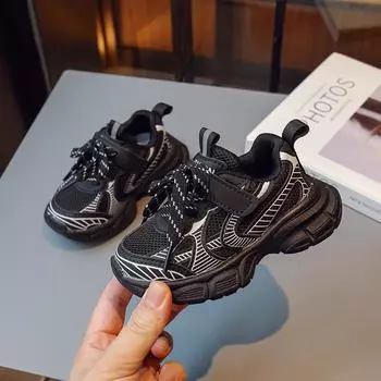 Детская обувь, цветные кроссовки для девочек, лето 2024, сетчатые кроссовки на шнуровке для маленьких девочек, нескользящие, универсальные, корейские, для детей и мальчиков, спортивная обувь 21 бежевый