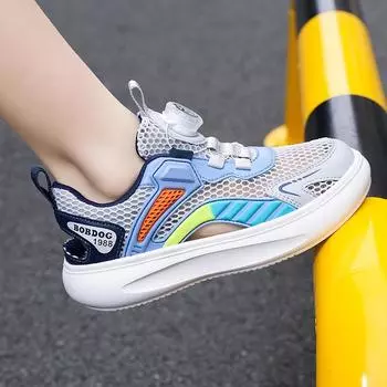 Детская обувь Детская обувь Сандалии для мальчиков Детские сандалии Детские кроссовки Летние сетчатые дышащие детские туфли для мальчиков Single mesh Size28 ,Foot Length17.5cm белый