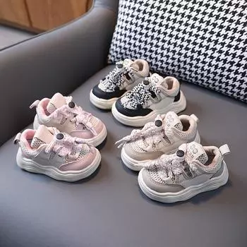 Детская обувь Детские кроссовки для мальчиков Дышащая сетчатая обувь Повседневная обувь 2023 Весна и Осень Новая детская обувь 21