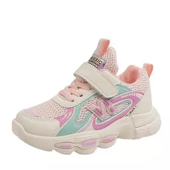 Детская обувь Детские кроссовки Весна Средняя Детская сетчатая обувь Девочки сетчатая обувь Бег Мальчики обувь 26 чёрный