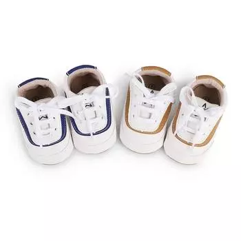 Детская обувь. Детские мягкие удобные нескользящие туфли в спортивном стиле в стиле ретро с мягкой подошвой. 1