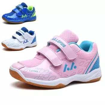 Детская обувь для бадминтона для мальчиков и девочек, легкая и дышащая, профессиональная тренировочная спортивная обувь для настольного тенниса 35 белый