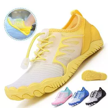 Детская обувь для босиком, детские дренажные пляжные сандалии для плавания, быстросохнущие кроссовки для катания на лодке, дайвинга, рыбалки, серфинга 28 чёрный