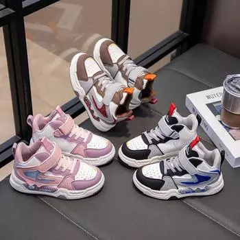 Детская обувь для мальчиков, повседневная обувь для сноуборда, осенняя новинка, детская и студенческая нескользящая спортивная обувь для мальчиков среднего и старшего возраста 26 хаки