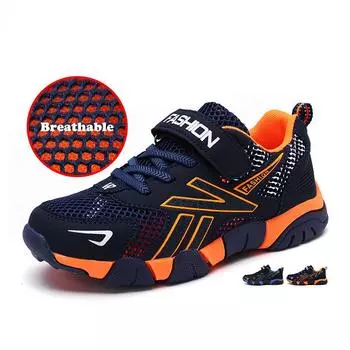 Детская обувь для мальчиков, школьная спортивная летняя сетка для детей, теннисные повседневные кроссовки, детские кроссовки для бега для мальчиков 28
